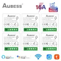 AUBESS – MiNi interrupteur intelligent sans fil wi-fi avec moniteur d'énergie 16A 2 voies