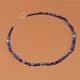 Collier de perles naturelles lisses et irrégulières Lapis Lazuli pierre Vintage Reiki bijoux