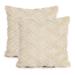 Adeco Set of 2 18"x 18" Throw Pillow Covers