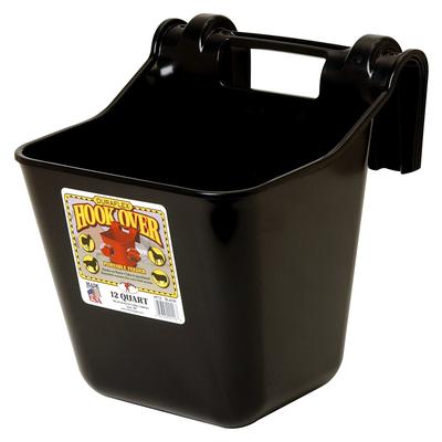 Little Giant HF12BLACK Heavy Duty 12 Quart Mountable Plastic Hook Feeder, Black - 4.33