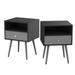 Set of 2 Modern Bedside Tables, Nightstand with 1 Storage Drawer Chic Sofa Table for Bedroom Living Room Office