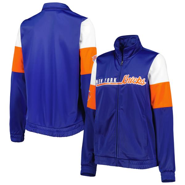 womens-g-iii-4her-by-carl-banks-blue-new-york-knicks-change-up-full-zip-track-jacket/