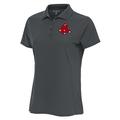 Women's Antigua Charcoal Boston Red Sox Logo Legacy Pique Polo