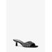 Michael Kors Amal Embellished Faux Suede Kitten Sandal Black 8