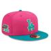 Men's New Era Pink/Green Los Angeles Dodgers Cooperstown Collection 1981 World Series Passion Forest 59FIFTY Fitted Hat -