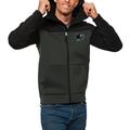 Men's Antigua Black/Charcoal San Jose Sharks Protect Full-Zip Hoodie