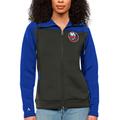 Women's Antigua Royal/Charcoal New York Islanders Protect Full-Zip Hoodie