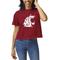 Women's League Collegiate Wear Maroon Washington State Cougars Clothesline Crop T-Shirt