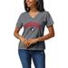 Women's League Collegiate Wear Heather Gray Northeastern Huskies Intramural Boyfriend V-Neck T-Shirt