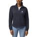 Women's League Collegiate Wear Heather Navy Columbia University Victory Springs Tri-Blend Quarter-Zip Pullover Sweatshirt
