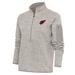 Women's Antigua Oatmeal Arizona Cardinals Team Logo Fortune Half-Zip Pullover Jacket