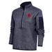 Women's Antigua Heather Navy Boston Red Sox Logo Fortune Quarter-Zip Pullover Jacket