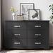 Lark Manor™ Antasek 6 Drawer 47.2" W Double Dresser Wood in Black | 31.3 H x 47.2 W x 15.7 D in | Wayfair 9B005EA92276459D9E44668544E50DA4