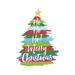 The Holiday Aisle® Ho Ho Ho Christmas Tree Paint Stripes Canvas, Wood in White | 36 H x 36 W x 1.25 D in | Wayfair B200FBBC01BD44E78FF91A39F6F1C7E5
