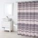 Ruvanti Shower Curtain Poly Cotton Shower Curtain Set Striped w/ 12 Hooks Standard 72x72 inches Cotton Blend in Gray | 72 H x 72 W in | Wayfair