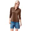Poloshirt "Poloshirt", Damen, Gr. 40, braun, 95% Baumwolle, 5% Elasthan, B.C. BEST CONNECTIONS BY HEINE, unifarben, Langarm, Shirts