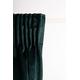 Mayfair Soft Plush Velvet Curtains Pencil Pleat Tape Top 6 inch Fully Lined Blackout Curtain Panels 90W x 90L - Dark Green