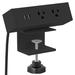 Compel Desk Clamp Power Strip USB-A Plastic in Black | 6.5 H x 6 W x 3.5 D in | Wayfair PWR-CLMP-BLK