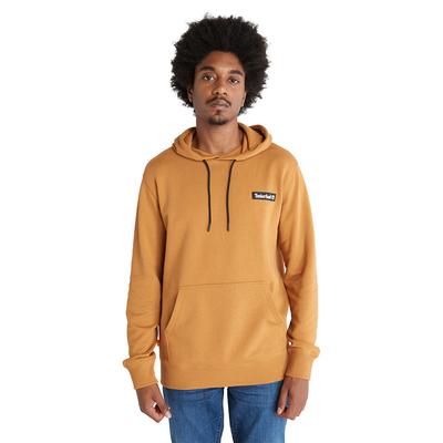 Timberland Men's Woven Badge Hoodie (Size S) Wheat, Cotton,Polyester