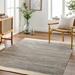 Elle 9' x 12' Rustic Jute Mocha/Ink/Eggplant/Multi Brown/Light Peach/Denim/Wheat/Charcoal/Peach Area Rug - Hauteloom