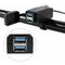 Motorrad-Ladegerät 2 USB-Anschlüsse Steckeradapter Quick Charge 3.0 12-24 v USB-Handy-Ladegerät mit