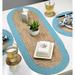 Gracie Oaks VERONA JUTE BORDER ROUND TABLE RUNNER Burlap/Cotton in Blue | 36 W x 1 D in | Wayfair 92CBE9DA9F244E12BD4E37651EF98C83