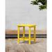 POLYWOOD® Long Island 18" Outdoor Side Table Plastic in White/Yellow | 18 H x 15 W x 15 D in | Wayfair ECT18LE