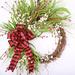 The Holiday Aisle® Berry Plaid Bow Wreath 26" Wreath Traditional Faux in Red/Green/White | 26 H x 26 W x 6 D in | Wayfair