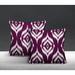 Bungalow Rose Indoor/Outdoor Ikat Square Throw Cushion Polyester/Polyfill blend in Indigo | 19 H x 19 W x 5.25 D in | Wayfair