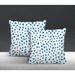 Everly Quinn Indoor/Outdoor Animal Print Square Throw Cushion Polyester/Polyfill blend in Blue | 19 H x 19 W x 5.25 D in | Wayfair