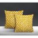 Everly Quinn Indoor/Outdoor Animal Print Square Throw Cushion Polyester/Polyfill blend in Yellow | 15 H x 15 W x 4.3 D in | Wayfair