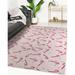 Red 72 x 48 x 0.08 in Area Rug - CANDY CANE KISSES PINK Area Rug By The Holiday Aisle® Polyester | 72 H x 48 W x 0.08 D in | Wayfair