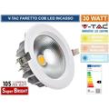 VT-26301 rd faretto led da incasso rotondo 30W cob - sku 211276 / 211277 / 211278 - Colore Luce: