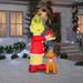 Animated Airblown-Grinch Putting Santa Hat on Max-Scene-Dr. Seuss