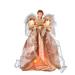 Kurt Adler UL 10-Light 14-Inch Lighted Gold and Copper Angel Tree Topper