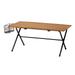 Mariela Natural Brown and Black Low Profile Coffee Table with Basket