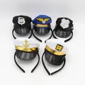 Chapeau de cosplay pour adultes et enfants mini officier de police marin marine pilote