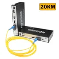 20Km HDMI Fiber optique USB KVM prolongateur émetteur vidéo récepteur HDMI boucle sur câble en Fiber