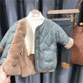 Manteau en fourrure de velours pour enfants vêtements d'extérieur optiques pour adolescents vestes