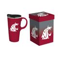 Washington State Cougars 17oz. Travel Latte Mug with Gift Box
