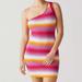 Urban Outfitters Dresses | Nwt! Urban Outfitters Jax One Shoulder Mini Dress | Color: Pink/Yellow | Size: L