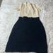 Kate Spade Dresses | Kate Spade 100% Wool Sweater Dress With Bow | Color: Black/Cream | Size: Xs