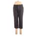 Dockers Khaki Pant Straight Leg Cropped: Gray Print Bottoms - Women's Size 8