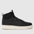 Nike court vision mid winter trainers in black & white