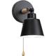 Applique Mural Intérieur Design avec Interrupteur Lampe de Chevet Eclairage Décor Noir