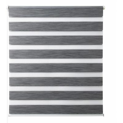 WOLTU Premium Day and Night Zebra/Vision Window Roller blinds Marble Grey 100x150 cm - Grey