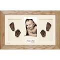 BabyRice Large Baby/Twins/Siblings Casting Kit with Solid Oak Frame, Cream Mount & Bronze paint