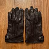 Coach Accessories | Chocolate Coach Leather And Cashmere Gloves | Color: Brown | Size: S