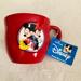 Disney Dining | Hallmark/ Disney Mickey Mouse Mug (& Minnie) Red Soup/ Coffee Mug. Size: 16oz. | Color: Black/Red | Size: 16 Ounce