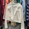 Jessica Simpson Jackets & Coats | Jessica Simpson White Jean Jacket Size L Stretchy | Color: White | Size: L